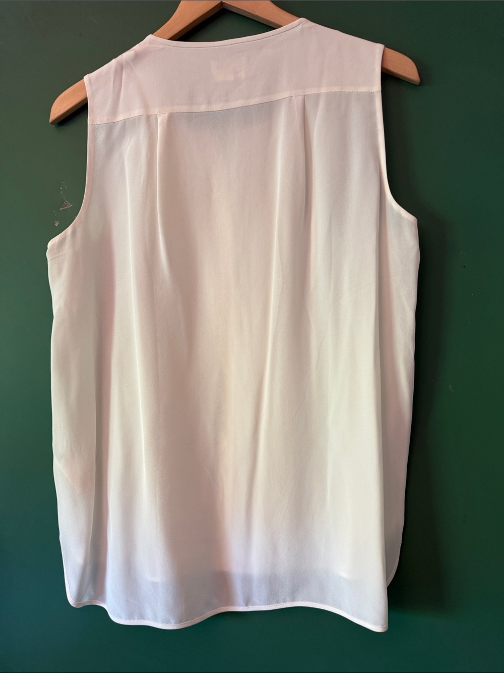 kate spade Ivory Pleated 100% Silk Womens 12 Sleeveless Blouse Classic Tailored - Picture 9 of 9